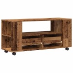 vidaXL Dulap TV cu roți, lemn vechi, 102x34,5x43 cm, lemn prelucrat vidaXL Dulap TV cu roți, lemn vechi, 102x34,5x43 cm, lemn prelucrat