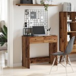 vidaXL Birou, lemn învechit, 80x40x75 cm, lemn prelucrat vidaXL Birou, lemn învechit, 80x40x75 cm, lemn prelucrat