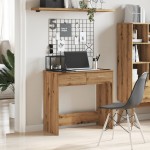 vidaXL Birou, stejar artizanal, 80x40x75 cm, lemn prelucrat