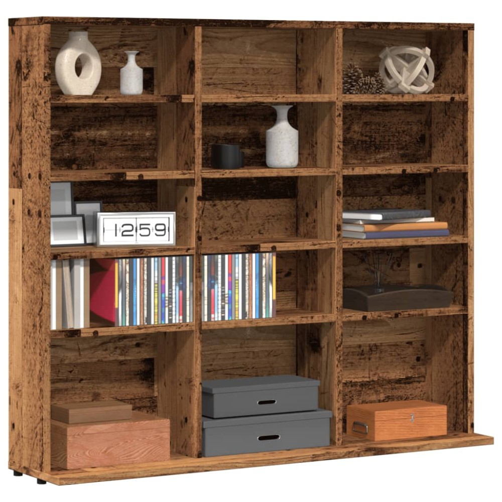 vidaXL Dulap CD-uri, lemn vechi, 100x23x89,5 cm, lemn prelucrat