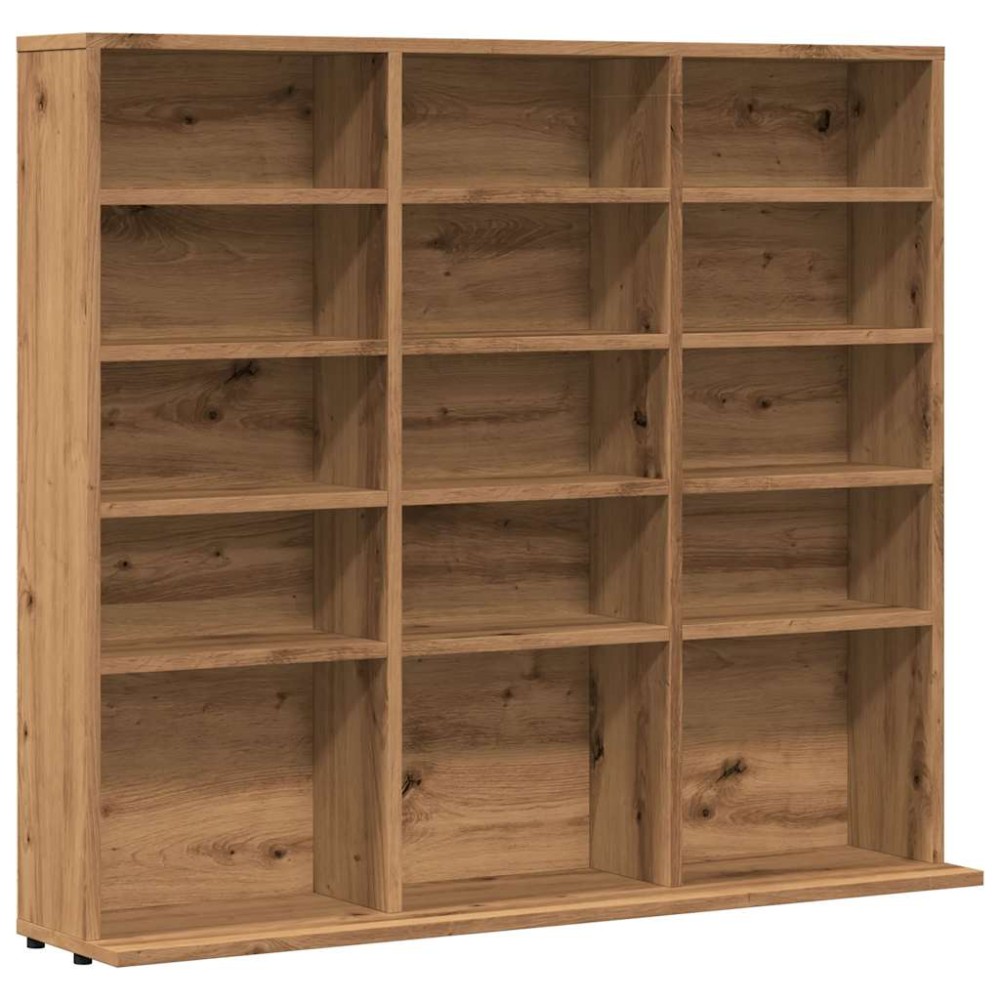 vidaXL Dulap CD-uri, stejar artizanal, 100x23x89,5 cm, lemn prelucrat