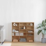 vidaXL Dulap CD-uri, stejar artizanal, 100x23x89,5 cm, lemn prelucrat