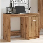vidaXL Birou, stejar artizanal, 100x50x76 cm, lemn prelucrat