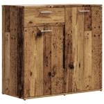 vidaXL Servantă, Lemn vechi, 80x36 x75 cm, PAL vidaXL Servantă, Lemn vechi, 80x36 x75 cm, PAL
