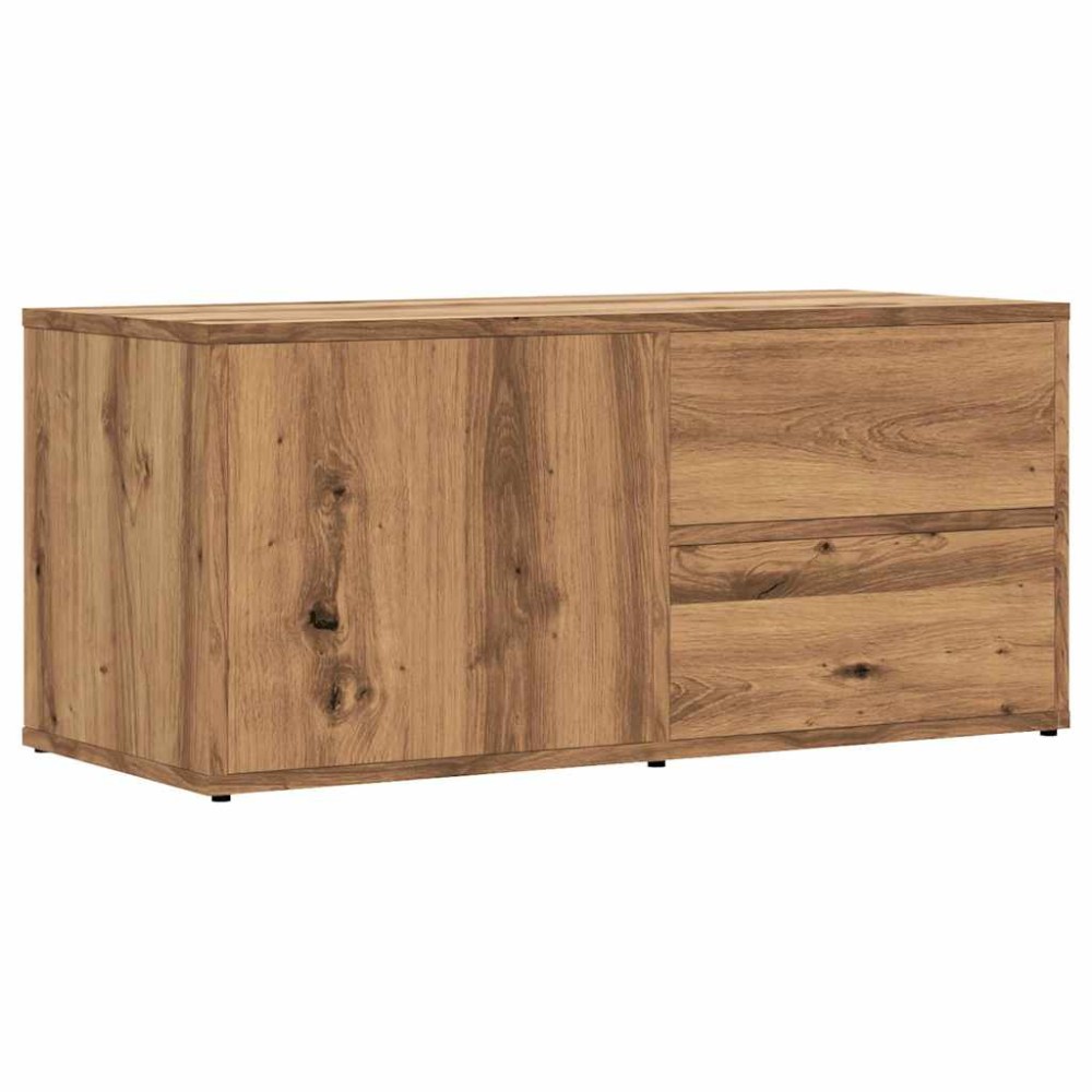vidaXL Comodă TV, stejar artizanal, 80x34x35,5 cm, lemn prelucrat
