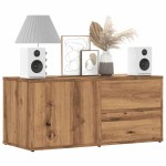 vidaXL Comodă TV, stejar artizanal, 80x34x35,5 cm, lemn prelucrat vidaXL Comodă TV, stejar artizanal, 80x34x35,5 cm, lemn prelucrat