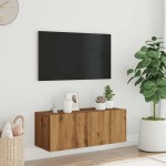 vidaXL Dulap TV perete, stejar artizanal, 80x30x30 cm, lemn prelucrat