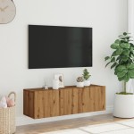 vidaXL Dulap TV perete, stejar artizanal, 100x30x30 cm, lemn prelucrat