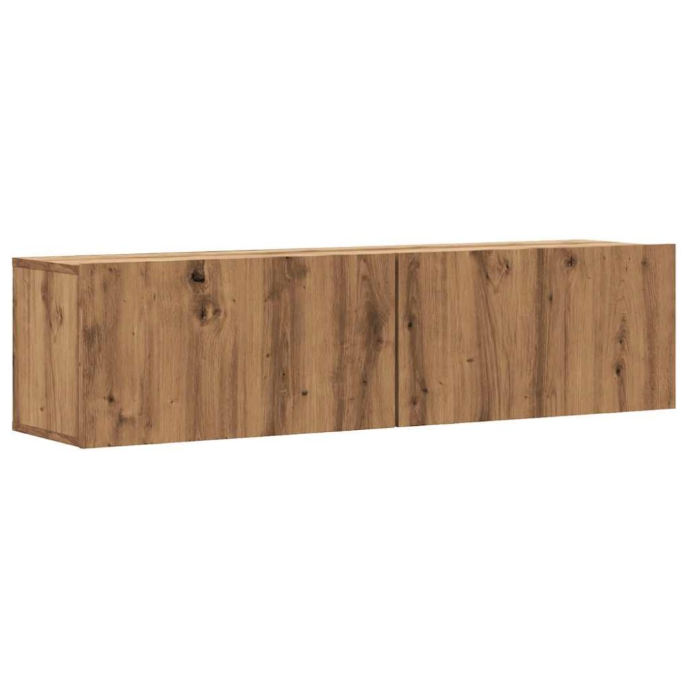 vidaXL Dulap TV perete, stejar artizanal, 120x30x30 cm, lemn prelucrat