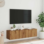 vidaXL Dulap TV perete, stejar artizanal, 120x30x30 cm, lemn prelucrat