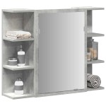 vidaXL Dulap de baie cu oglindă, gri beton, 80 x 20,5 x 64 cm, PAL vidaXL Dulap de baie cu oglindă, gri beton, 80 x 20,5 x 64 cm, PAL