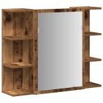 vidaXL Dulap cu oglindă de baie lemn vechi 80x20,5x64 cm lemn de lemn vidaXL Dulap cu oglindă de baie lemn vechi 80x20,5x64 cm lemn de lemn