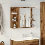 vidaXL Dulap cu oglindă de baie lemn vechi 80x20,5x64 cm lemn de lemn vidaXL Dulap cu oglindă de baie lemn vechi 80x20,5x64 cm lemn de lemn