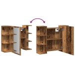 vidaXL Dulap cu oglindă de baie lemn vechi 80x20,5x64 cm lemn de lemn vidaXL Dulap cu oglindă de baie lemn vechi 80x20,5x64 cm lemn de lemn