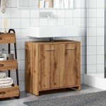 vidaXL Dulap chiuvetă baie, stejar artizanal 65x33x60cm lemn prelucrat