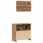 vidaXL Dulap de baie cu oglindă Artisan Stejar lemn prelucrat vidaXL Dulap de baie cu oglindă Artisan Stejar lemn prelucrat
