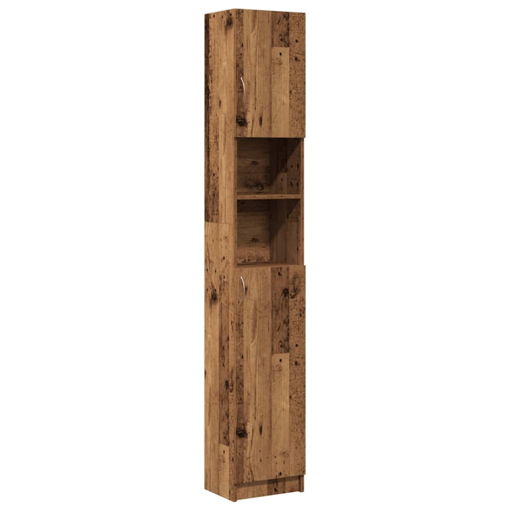 vidaXL Dulap de baie, lemn vechi, 32x25,5x190 cm, PAL