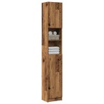 vidaXL Dulap de baie, lemn vechi, 32x25,5x190 cm, PAL
