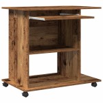 vidaXL Birou pentru computer lemn vechi 80x50x75 cm din lemn prelucrat
