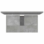 vidaXL Set mobilier de baie, 2 piese, gri beton, lemn compozit vidaXL Set mobilier de baie, 2 piese, gri beton, lemn compozit