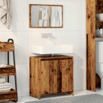 vidaXL Set mobilier de baie, 2 piese, lemn vechi, lemn prelucrat vidaXL Set mobilier de baie, 2 piese, lemn vechi, lemn prelucrat