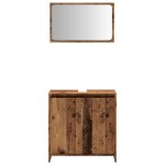 vidaXL Set mobilier de baie, 2 piese, lemn vechi, lemn prelucrat vidaXL Set mobilier de baie, 2 piese, lemn vechi, lemn prelucrat