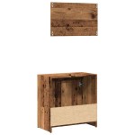 vidaXL Set mobilier de baie, 2 piese, lemn vechi, lemn prelucrat vidaXL Set mobilier de baie, 2 piese, lemn vechi, lemn prelucrat