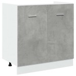 vidaXL Dulap inferior de chiuvetă “Lyon”, gri beton, 80 x 46 x 81,5 cm vidaXL Dulap inferior de chiuvetă “Lyon”, gri beton, 80 x 46 x 81,5 cm
