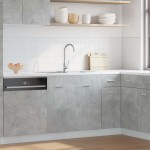 vidaXL Dulap inferior de chiuvetă “Lyon”, gri beton, 80 x 46 x 81,5 cm vidaXL Dulap inferior de chiuvetă “Lyon”, gri beton, 80 x 46 x 81,5 cm