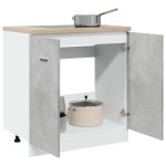 vidaXL Dulap inferior de chiuvetă “Lyon”, gri beton, 80 x 46 x 81,5 cm vidaXL Dulap inferior de chiuvetă “Lyon”, gri beton, 80 x 46 x 81,5 cm