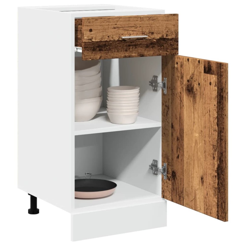 vidaXL Dulap inferior cu sertar “Lyon” lemn vechi 40x46x81,5cm