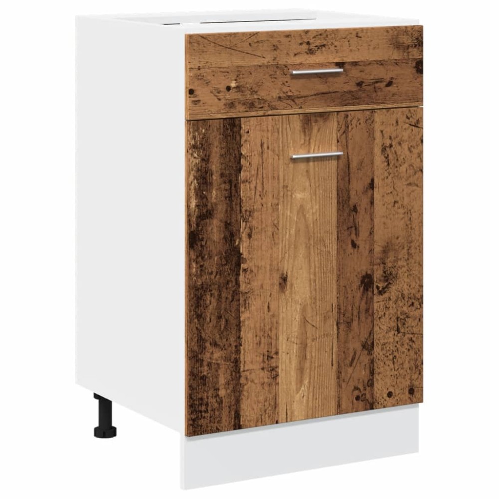 vidaXL Dulap inferior cu sertar “Lyon” lemn vechi 50x46x81,5cm