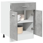 vidaXL Dulap inferior cu sertar “Lyon”, gri beton, 60 x 46 x 81,5 cm