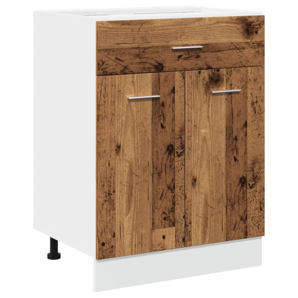 vidaXL Dulap inferior cu sertar “Lyon” lemn vechi 60x46x81,5cm