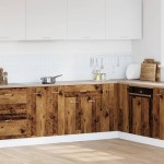 vidaXL Dulap inferior cu sertar “Lyon” lemn vechi 60x46x81,5cm vidaXL Dulap inferior cu sertar “Lyon” lemn vechi 60x46x81,5cm