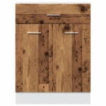 vidaXL Dulap inferior cu sertar “Lyon” lemn vechi 60x46x81,5cm vidaXL Dulap inferior cu sertar “Lyon” lemn vechi 60x46x81,5cm