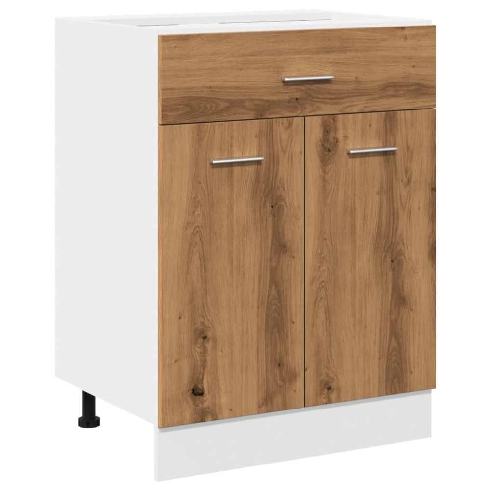 vidaXL Dulap inferior cu sertar “Lyon” stejar artizanal, 60x46x81,5 cm