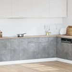 vidaXL Dulap inferior cu sertar “Lyon”, gri beton, 80 x 46 x 81,5 cm