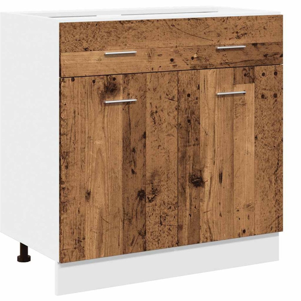 vidaXL Dulap inferior cu sertar “Lyon” lemn vechi 80x46x81,5cm