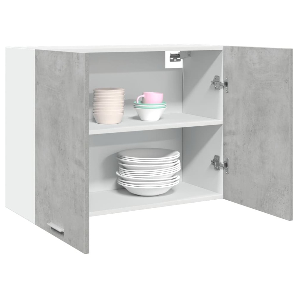 vidaXL Dulap suspendat “Lyon”, gri beton, 80 x 31 x 60 cm, PAL