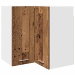 vidaXL Dulap suspendat de colț “Lyon”, Lemn vechi, 57x57x60 cm, PAL vidaXL Dulap suspendat de colț “Lyon”, Lemn vechi, 57x57x60 cm, PAL