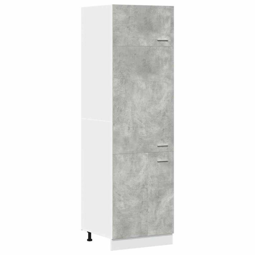 vidaXL Dulap frigider “Lyon”, gri beton, 60 x 57 x 207 cm