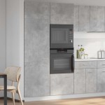 vidaXL Dulap frigider “Lyon”, gri beton, 60 x 57 x 207 cm vidaXL Dulap frigider “Lyon”, gri beton, 60 x 57 x 207 cm