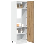 vidaXL Dulap pentru frigider “Lyon”, Stejar artizanal, 60x57x207 cm vidaXL Dulap pentru frigider “Lyon”, Stejar artizanal, 60x57x207 cm