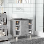 vidaXL Dulap de baie, gri beton, 60 x 32 x 53,5 cm, PAL