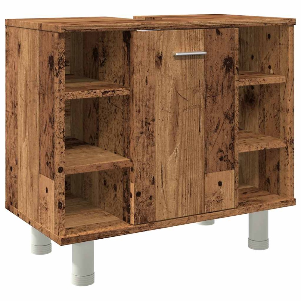 vidaXL Dulap de baie, lemn vechi, 60x32x53,5 cm, PAL
