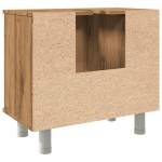 vidaXL Dulap pentru baie stejar artizanal, 60x32x53,5cm lemn prelucrat vidaXL Dulap pentru baie stejar artizanal, 60x32x53,5cm lemn prelucrat
