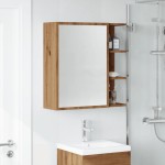 vidaXL Dulap baie cu oglindă, stejar artizanal, 62,5x20,5x64 cm lemn vidaXL Dulap baie cu oglindă, stejar artizanal, 62,5x20,5x64 cm lemn