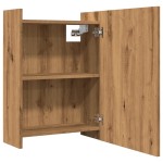 vidaXL Dulap baie cu oglindă, stejar artizanal, 62,5x20,5x64 cm lemn vidaXL Dulap baie cu oglindă, stejar artizanal, 62,5x20,5x64 cm lemn