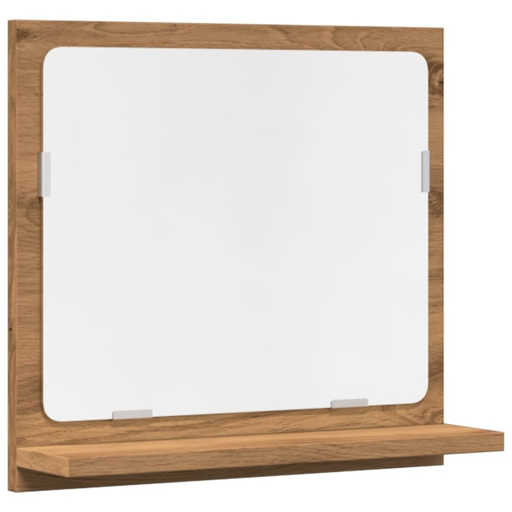 vidaXL Dulap baie cu oglindă stejar artizanal 40x11x37 cm, lemn